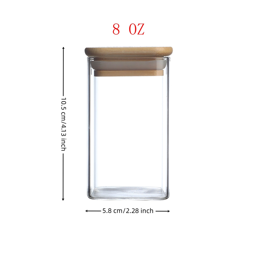 Square Glass Spice Jars with Labels, 12 Pack - image 8