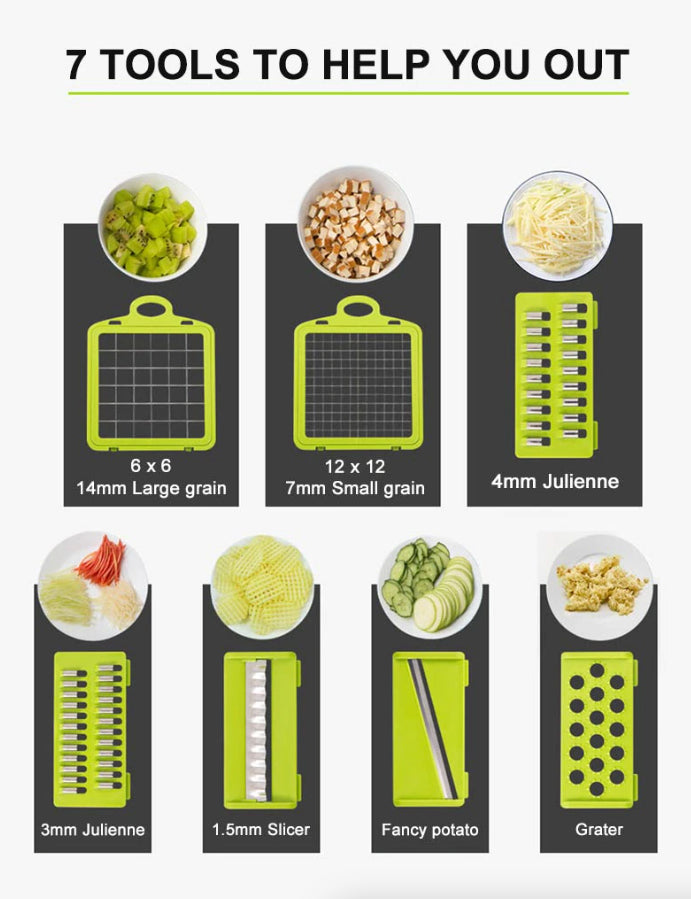 Vegetable Chopper, 15 in 1, with Container - image 10