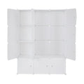 12 Cube Storage Organizer with Hanging Rod, White