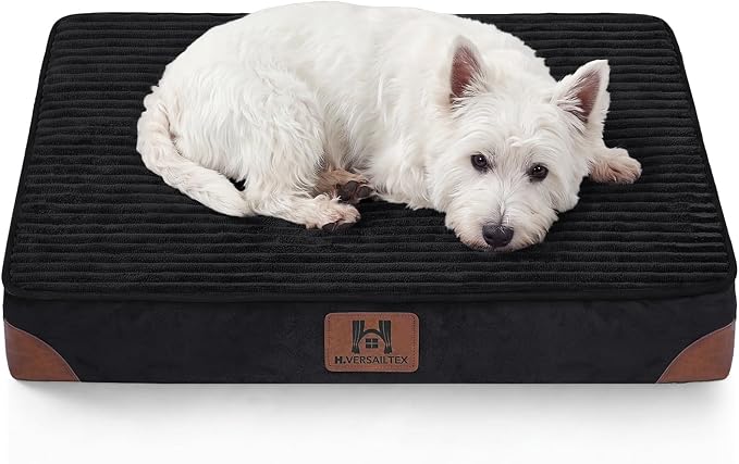 Waterproof Orthopedic Crate Dog Bed, Black - image 3