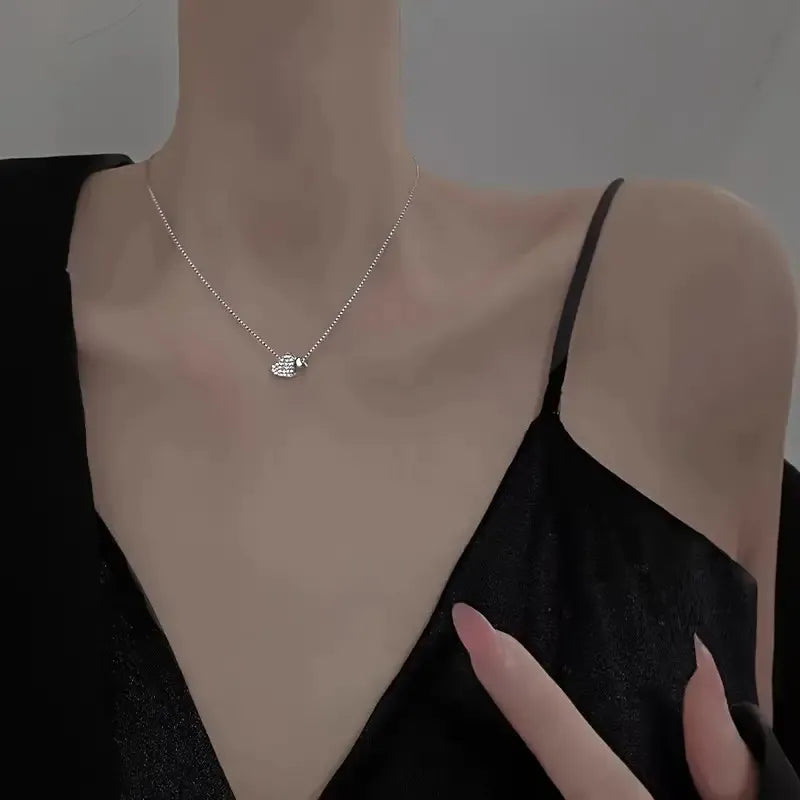 Double Heart Pendant Necklace - image 5