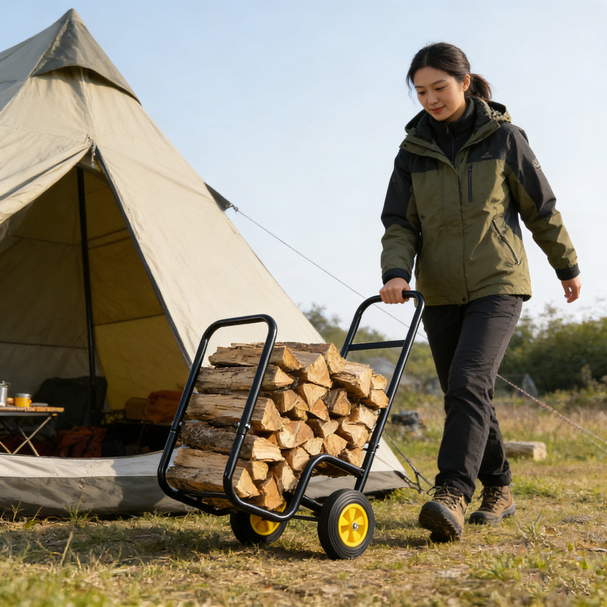 Rolling Firewood Log Cart - image 3