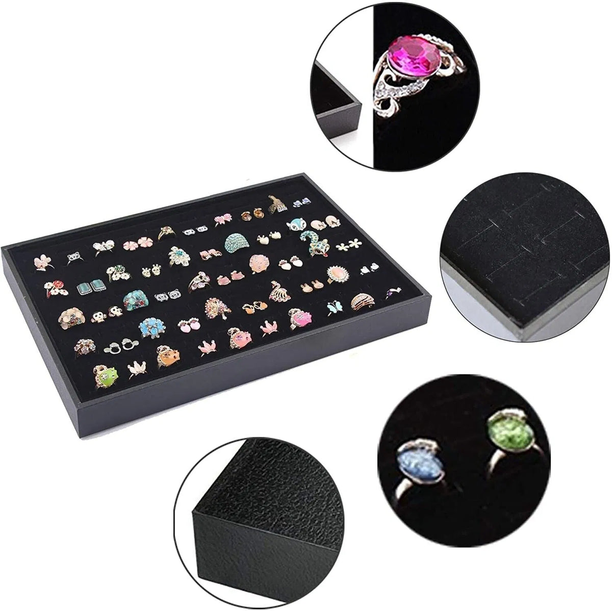 Jewelry Ring Display Case, 100 Slots - image 9