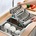 Expandable In-Sink Dish Drying Rack, Stainless Steel