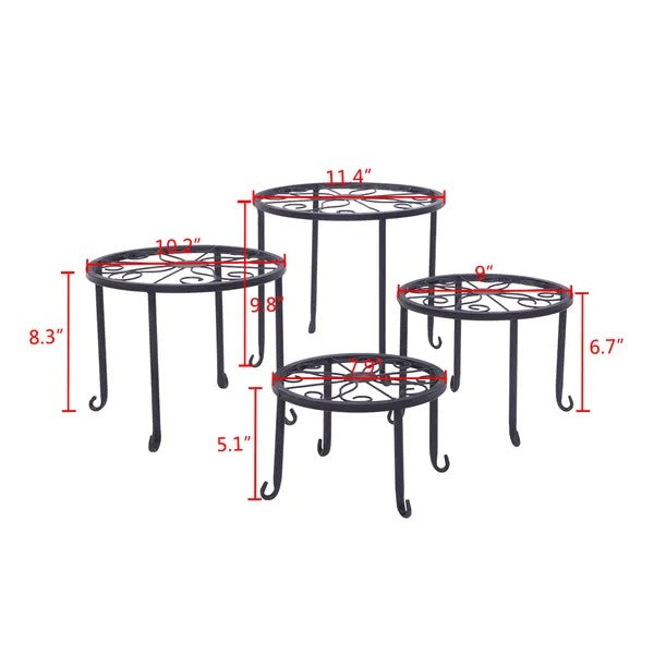 Metal Plant Stand, 4-in-1 Round Pot Holders - image 6