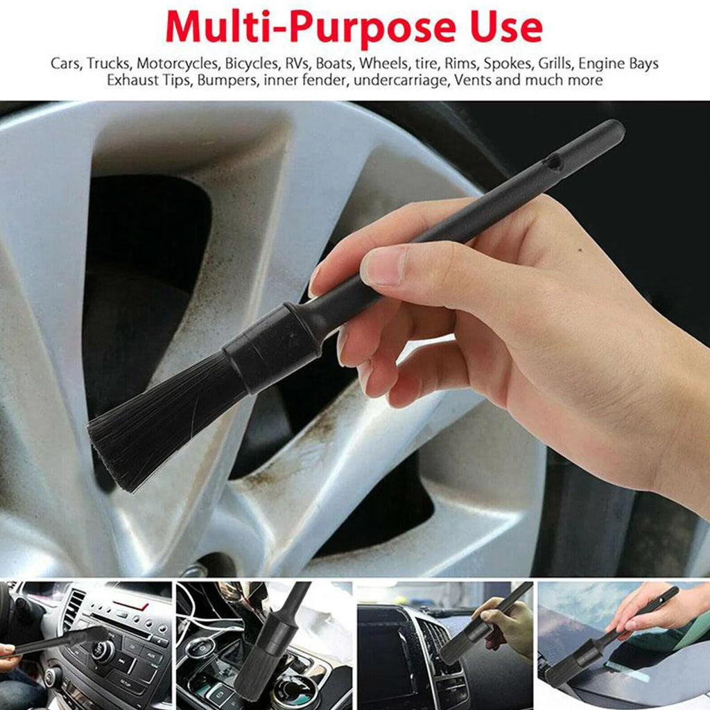 Car Detailing Brushes, 5 Piece Set, Boar Hair - image 6