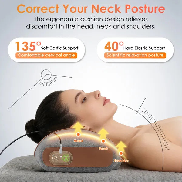 Neck Massager Pillow with Heat and Vibration - image 2