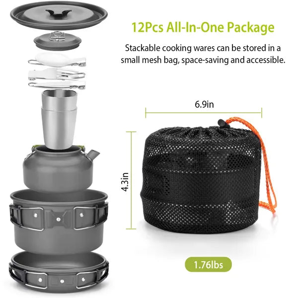 Camping Cookware Set, 12 Pieces - image 5