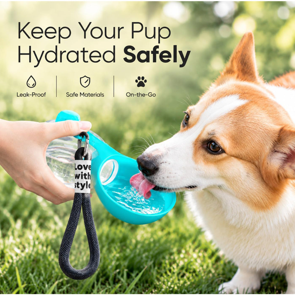 Dog Water Bottle, 285 ml, Pink - image 6