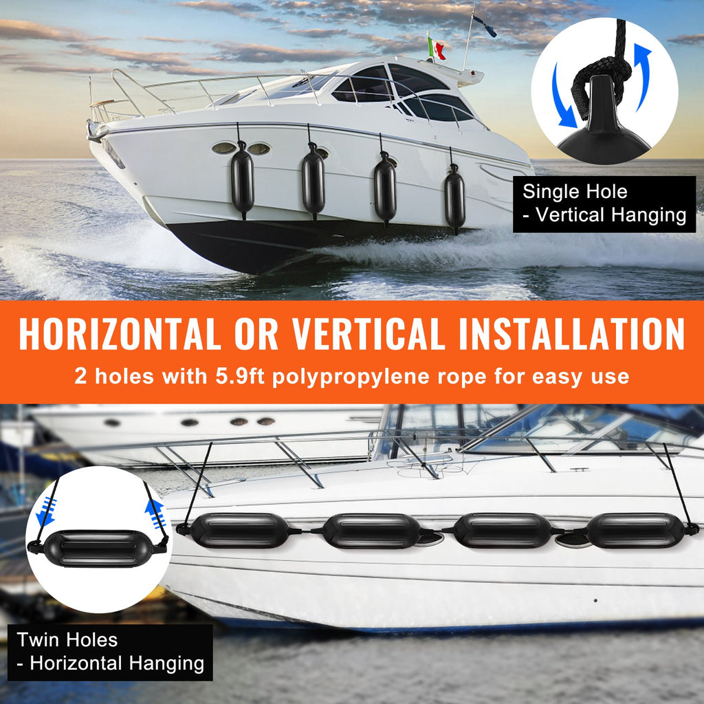Inflatable Ribbed Boat Fenders 5.5 x 20 in - image 8