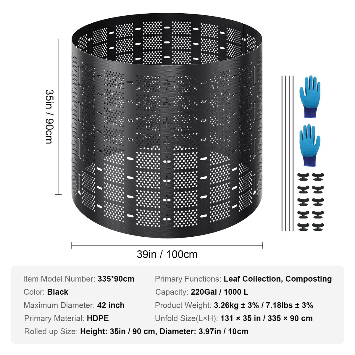 Expandable Outdoor Compost Bin, 220 Gallon - image 4