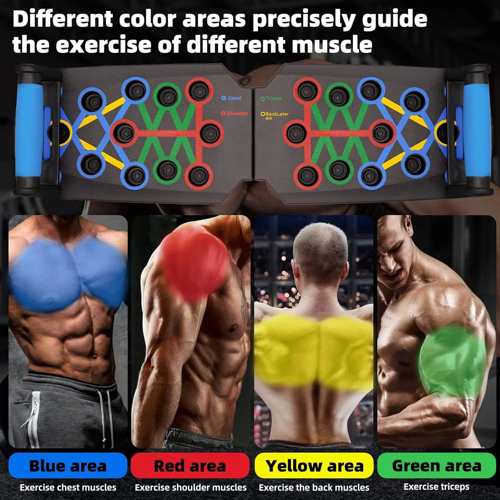Push-Up Board, Folding, Color-Coded - image 4