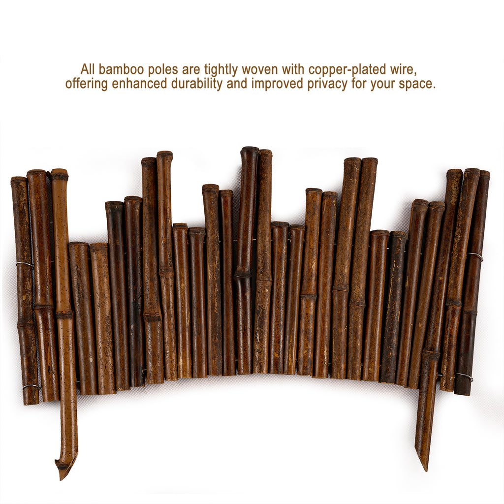 Bamboo Garden Edging Fence, 15.8 x 24 in - image 9