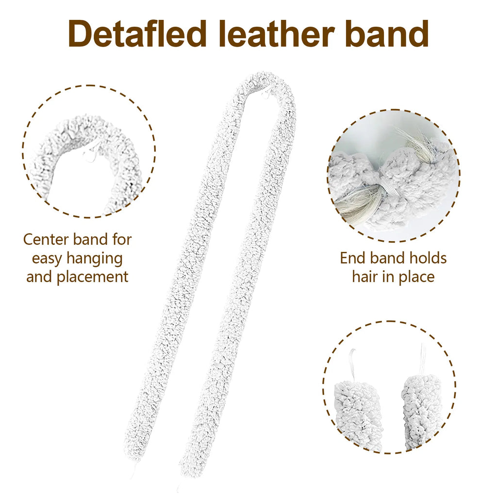 Satin Heatless Hair Curler, White - image 2
