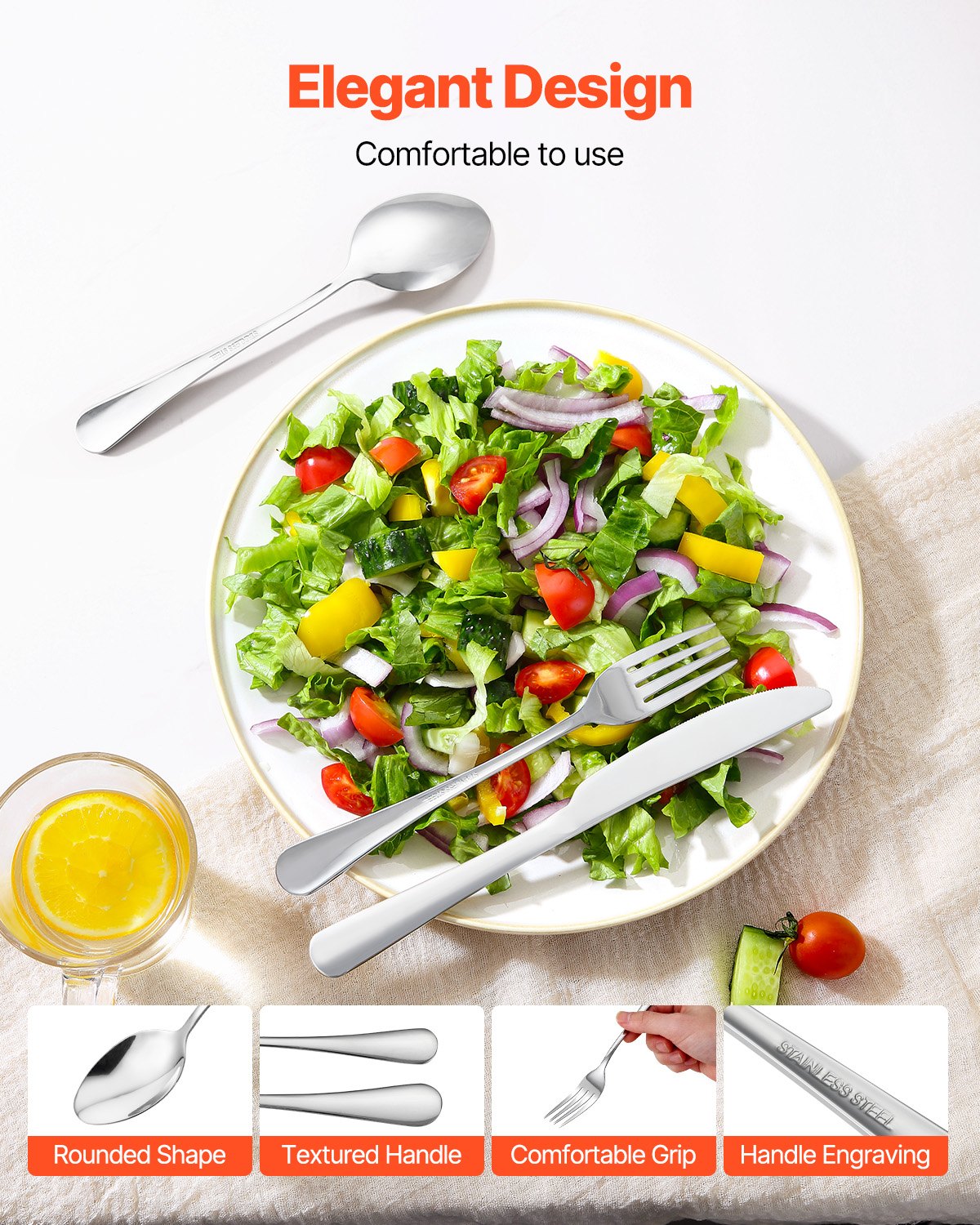 Stainless Steel Flatware Set, 30 Pieces, Service for 6 - image 5