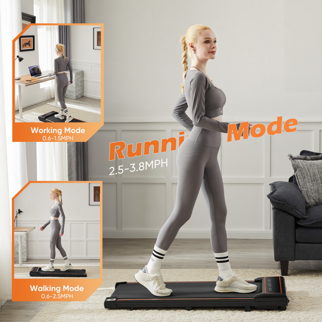 Compact Walking Pad Treadmill, Black - image 3