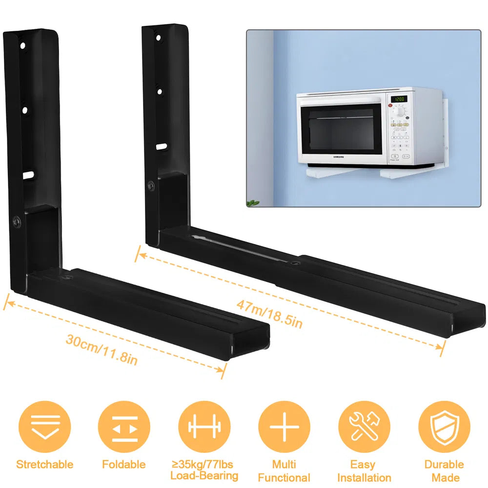 Adjustable Microwave Wall Brackets, 2 Pieces - image 2