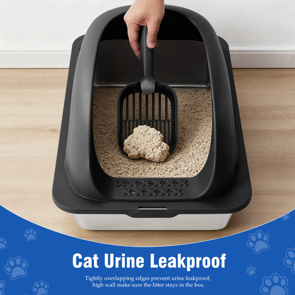 Stainless Steel Cat Litter Box with Lid - image 8