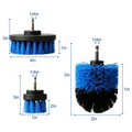 Drill Brush Attachment Set, 3 Piece, Blue