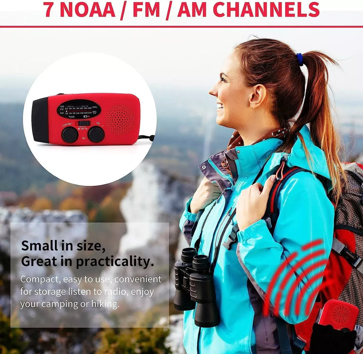 Hand Crank Solar Emergency Radio with Flashlight - image 7