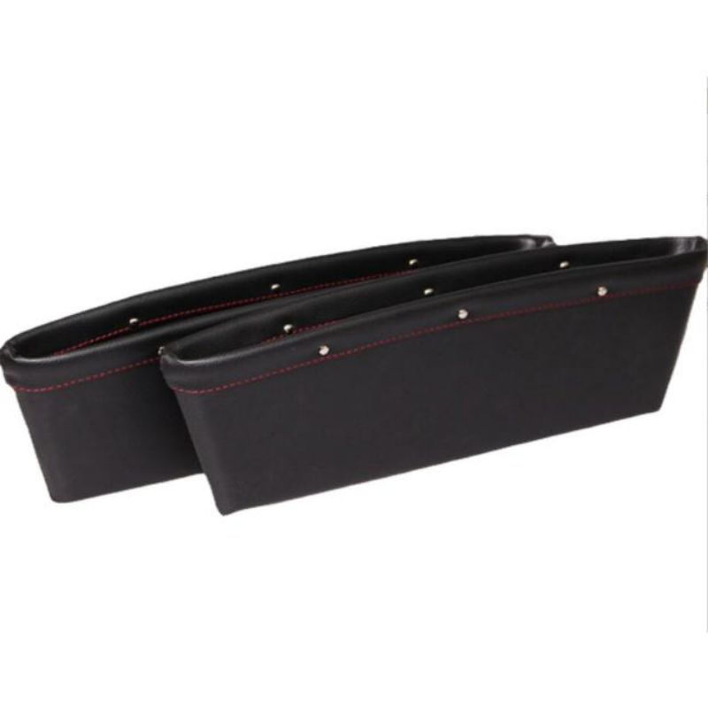Car Seat Gap Storage Box, Black Faux Leather - image 2