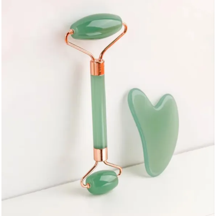 Jade Roller and Gua Sha Set, Green - image 5