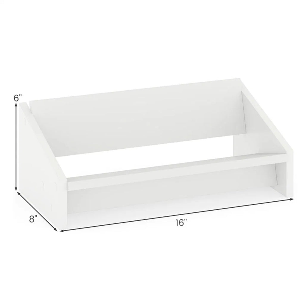 Tilted Desktop Bookshelf, White - image 7