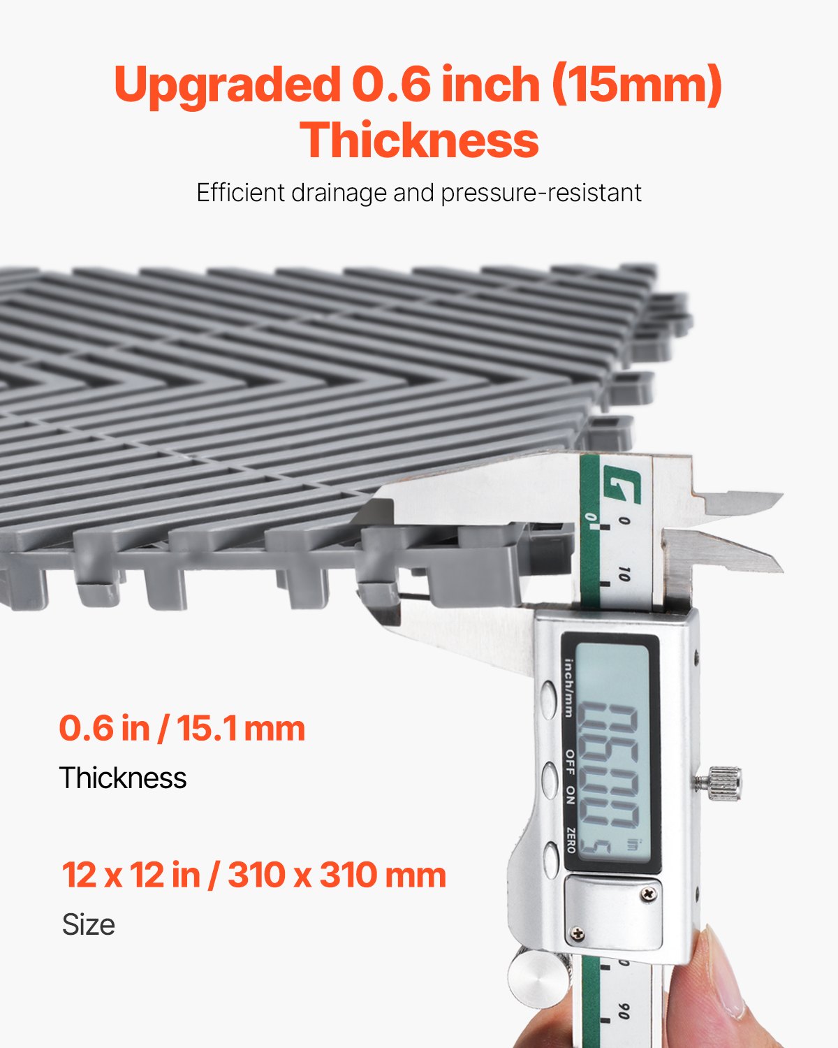 Interlocking Drainage Floor Tiles, 12 x 12 in, 12 Pack - image 3