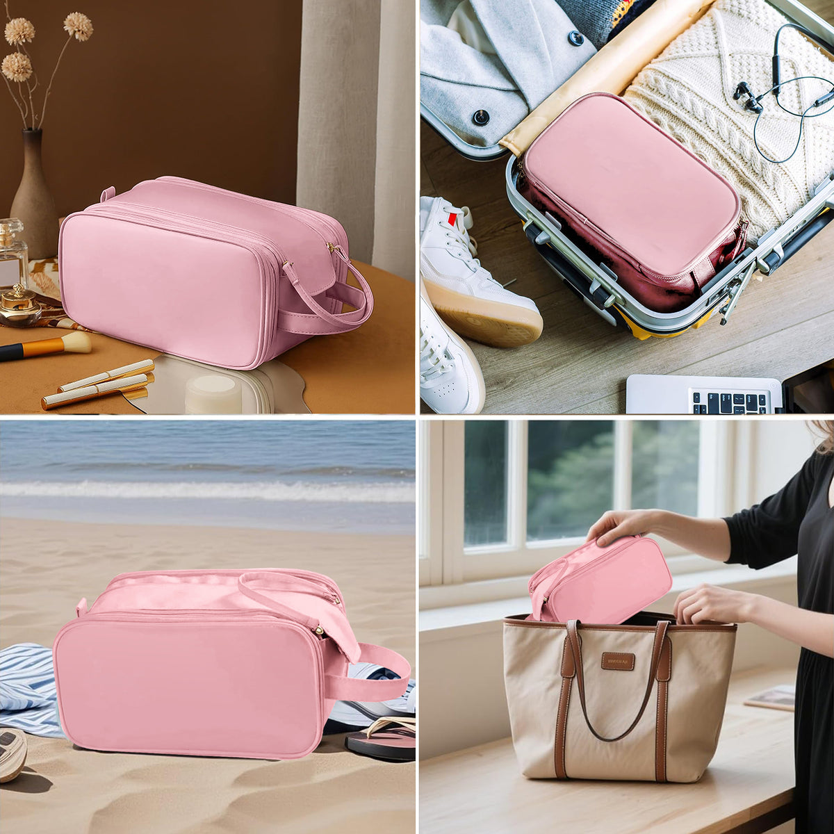 Large Hanging Toiletry Bag, White - image 7