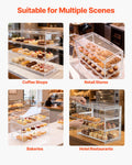 Countertop Bakery Display Case, 3 Tier, Acrylic