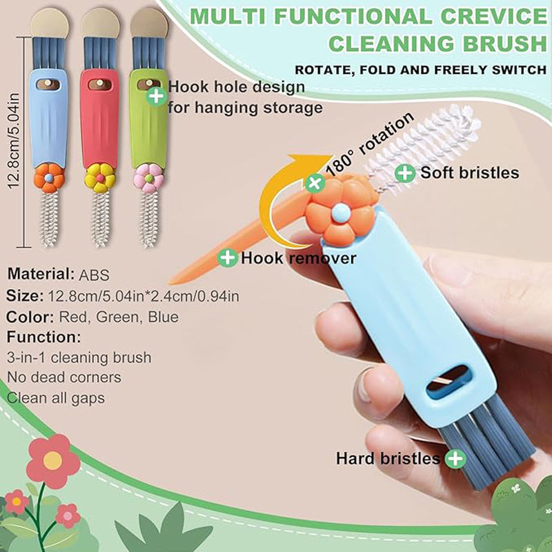 3-in-1 Bottle Lid and Gap Cleaning Brush, 3 Pack - image 5