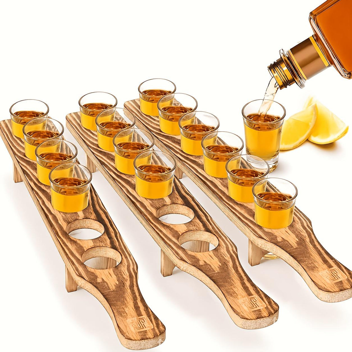Wooden Shot Glass Serving Boards, Set of 3 - image 9
