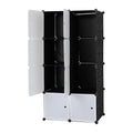 8-Cube Storage Organizer with Hanging Rod, White
