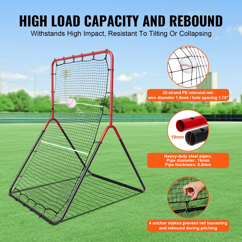 Baseball and Softball Rebounder Net, 3 x 4.5 ft - image 2