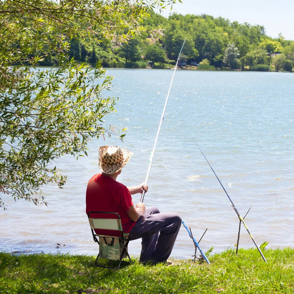 Folding Fishing Chair with Backrest and Cooler Bag - image 8