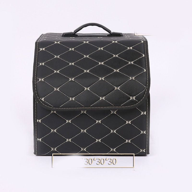 Quilted PU Leather Trunk Storage Box, Medium