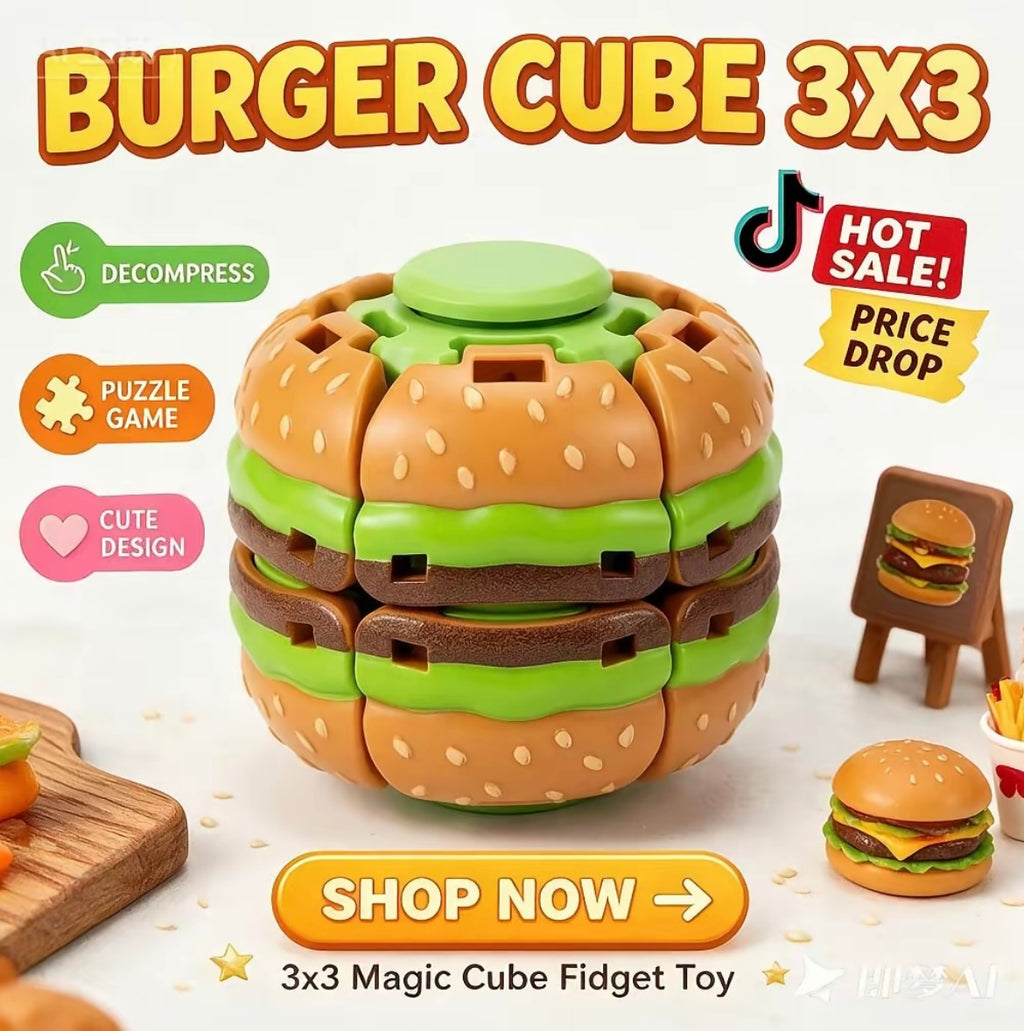 Burger Push Spinner Fidget - image 5