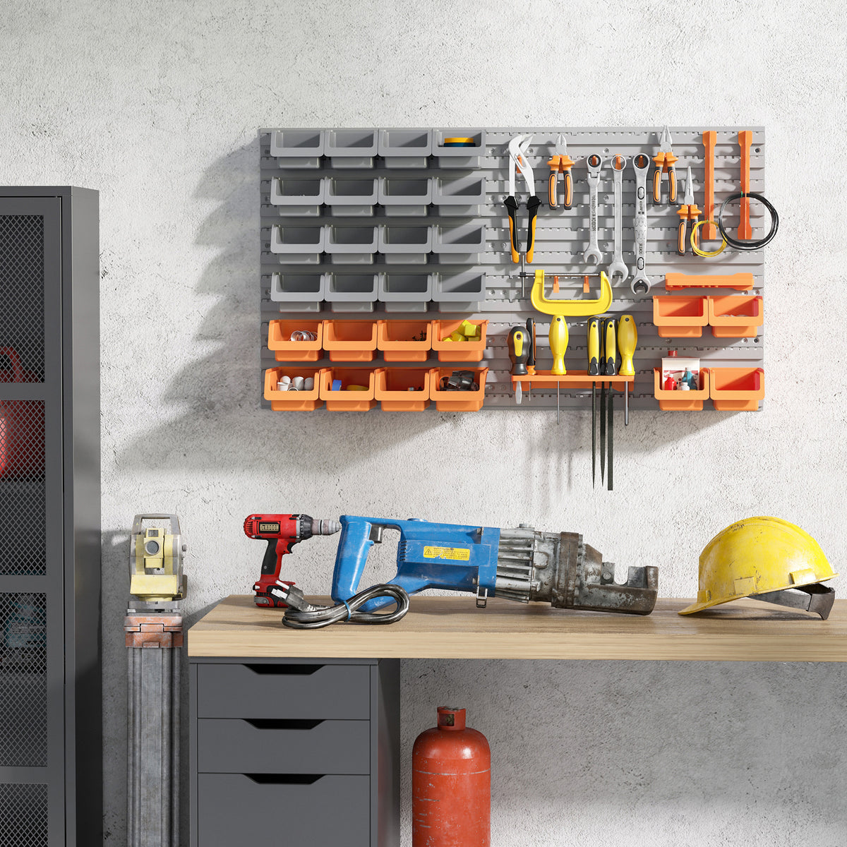 44-Piece Wall Pegboard Organizer Kit with Bins - image 7