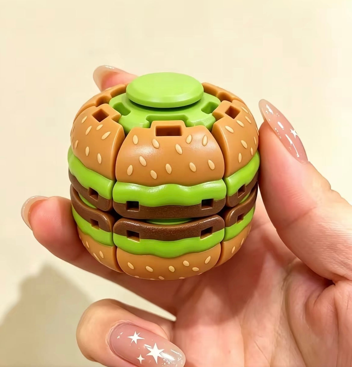 Burger Push Spinner Fidget - image 3