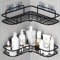 Corner Shower Caddy Shelf, No-Drill, Black