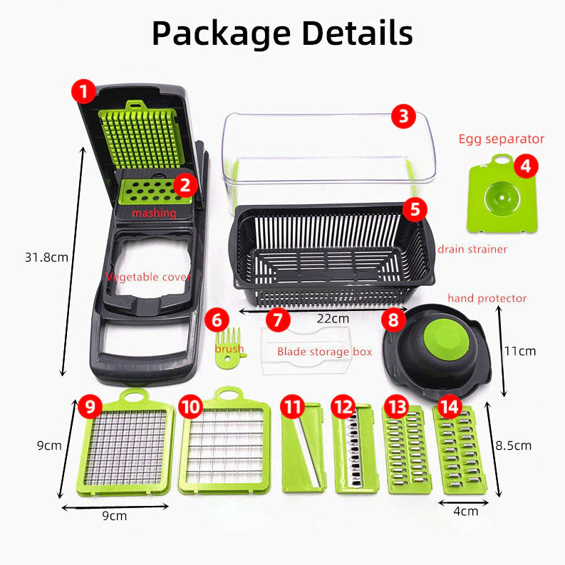 Vegetable Chopper, 15 in 1, with Container - image 9