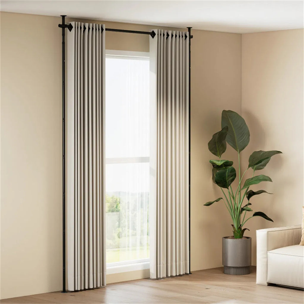 Room Divider Curtain Rod, Floor-to-Ceiling Tension - image 3