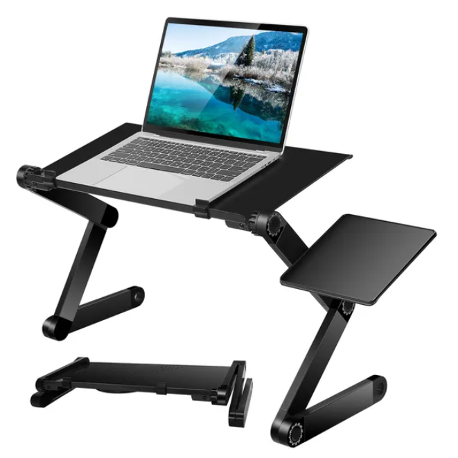 Adjustable Folding Laptop Desk with Mouse Board - image 4