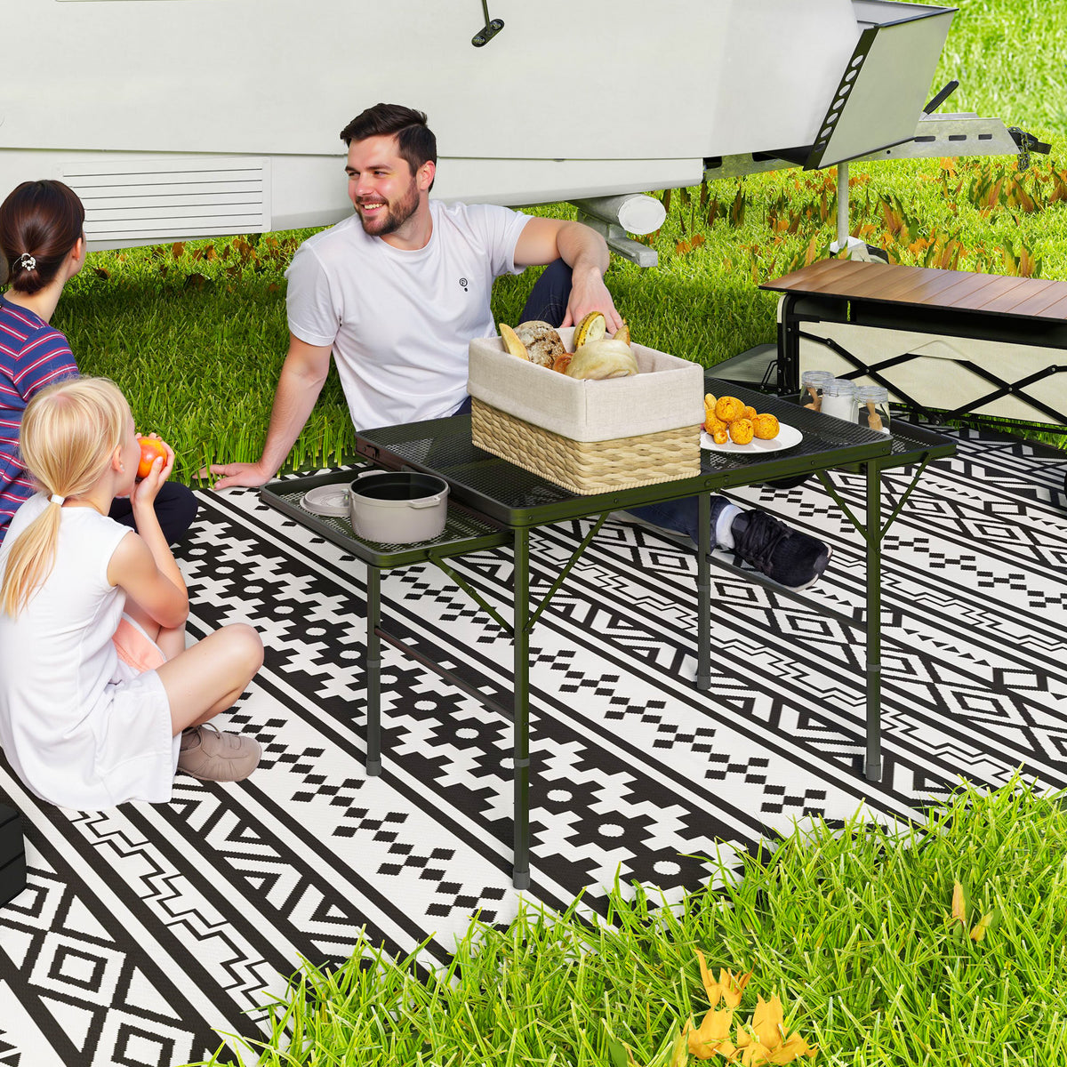 Folding Camping Table, 4.5 ft with 2 Wing Panels - image 6