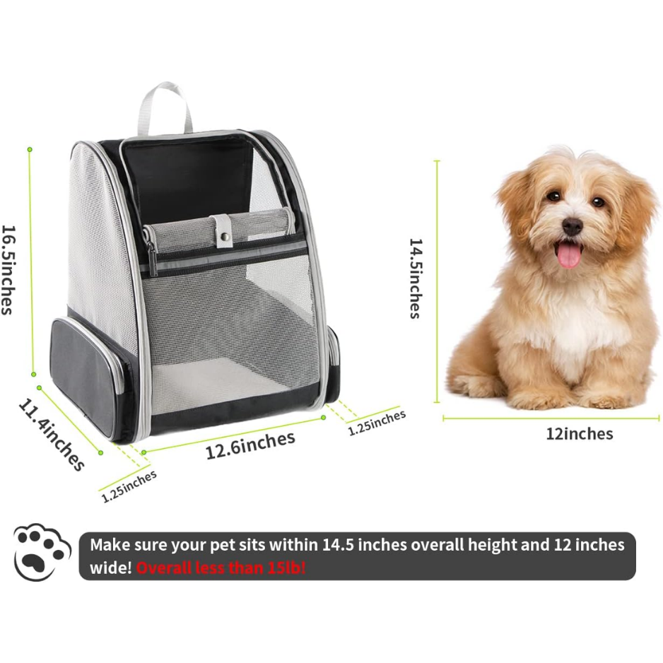 Bubble Window Pet Backpack Carrier, Black - image 2