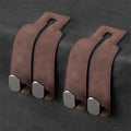 Car Headrest Double Hooks, Faux Suede, 2 Pack