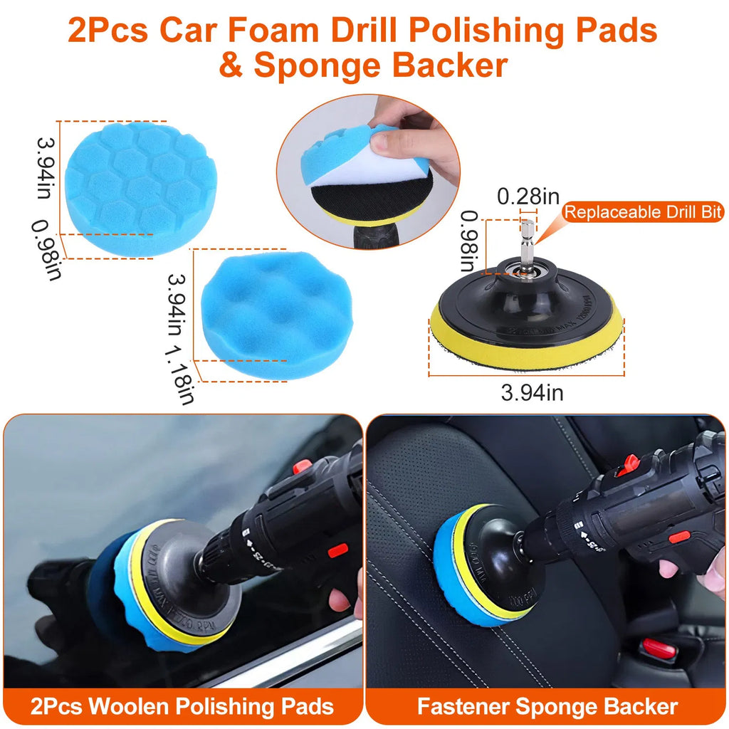 Car Detailing Brush Kit, 26 Piece, Blue - image 8