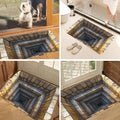 3D Illusion Doormat, Stone Pit Design