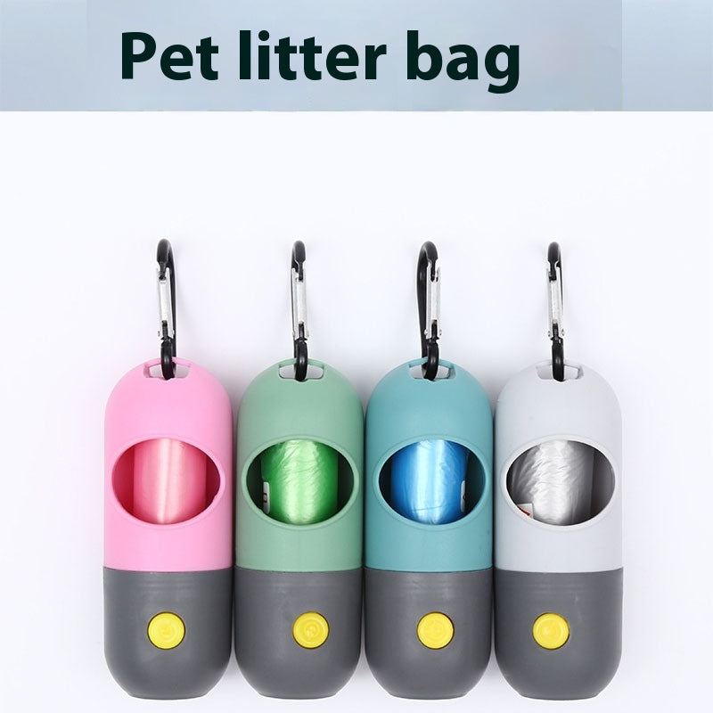 Poop Bag Dispenser with LED Light, Pink and Gray - image 6