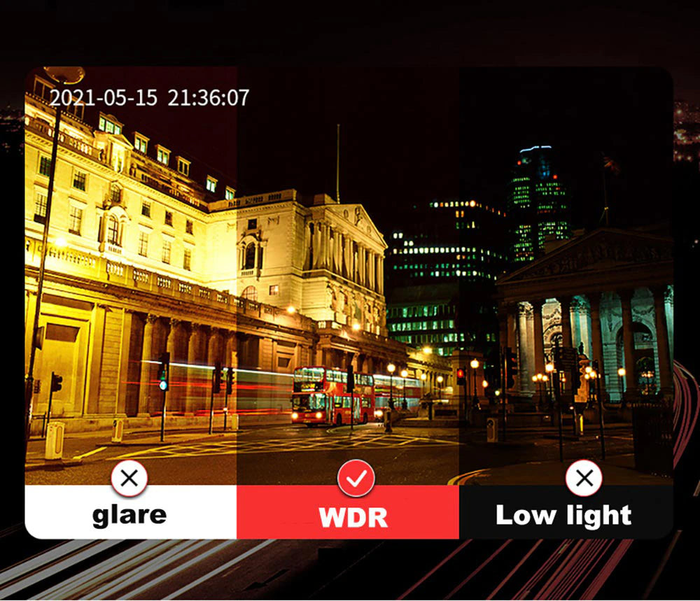 Dual-Lens 1080P Dash Cam, Front & Inside - image 8
